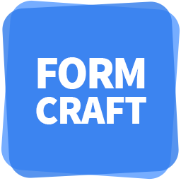 Formcraft Logo neben einem interaktiven Formular.