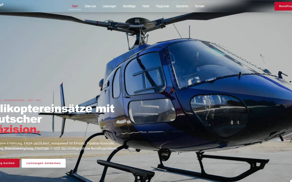 Website-Vorschau: AeroHeli International