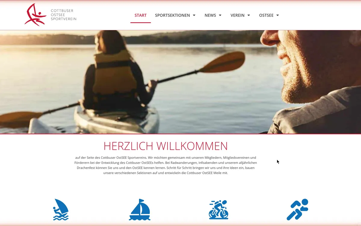 Website-Vorschau: Cottbuser OstSEE Sportverein