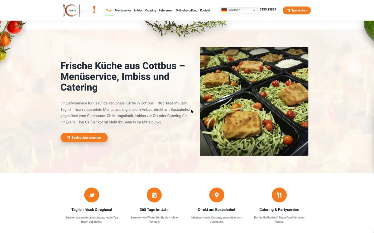 Website-Vorschau: Geißler kocht!