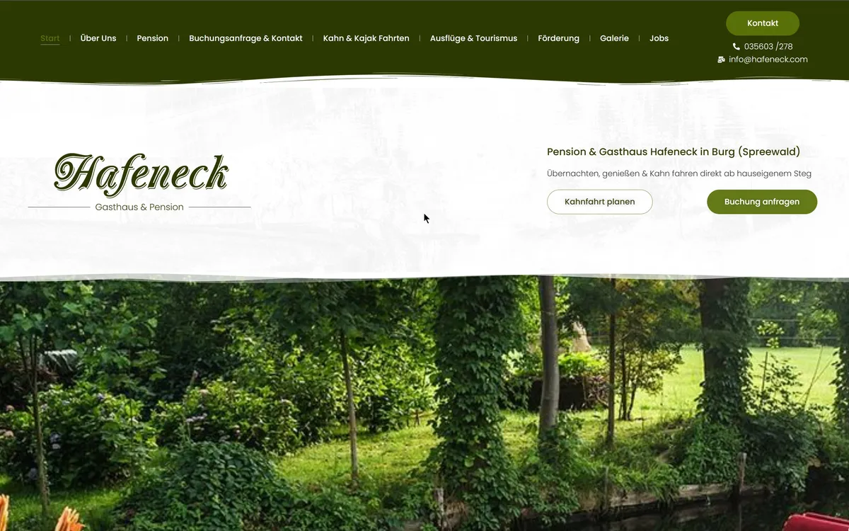 Website-Vorschau: Gasthaus & Pension Hafeneck