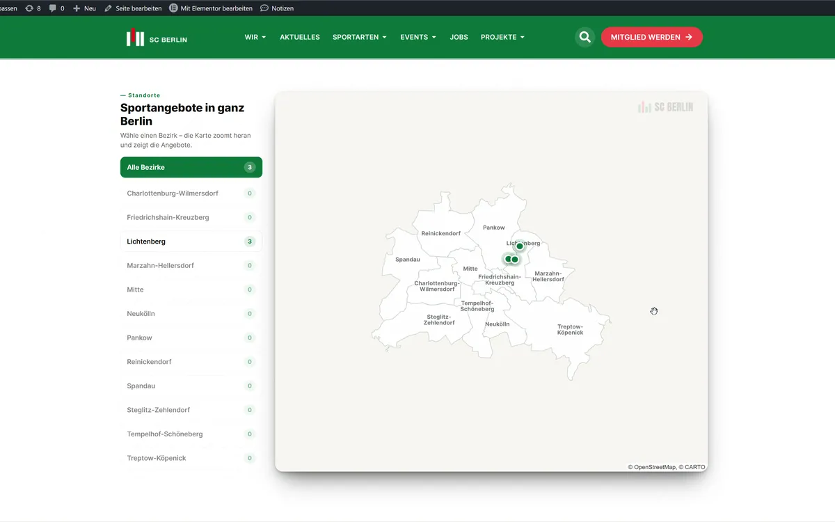 Website-Vorschau: SC Berlin e.V.