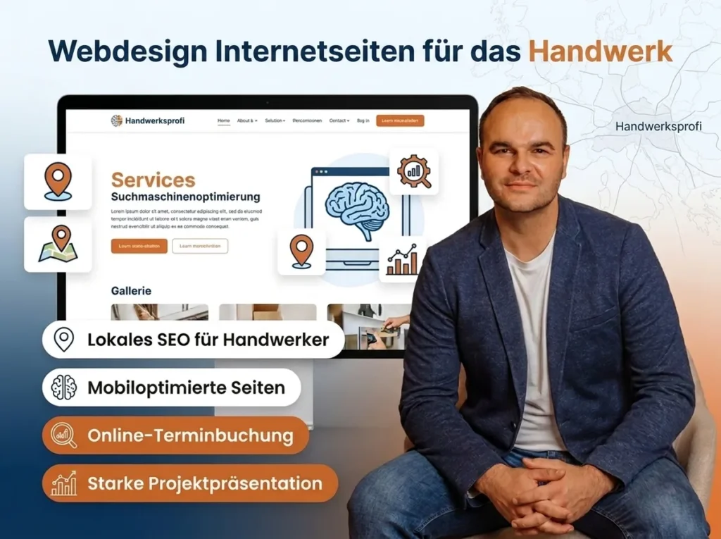 Webdesigner Philipp Ramsch präsentiert Handwerk Webdesign mit Suchmaschinenoptimierung und mobiler Optimierung für Handwerker