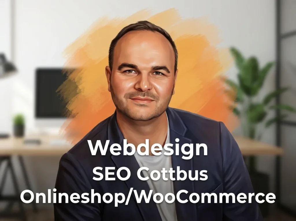 Webdesigner Philipp Ramsch aus Cottbus präsentiert Onlineshop und WooCommerce Lösungen in modernem Büro
